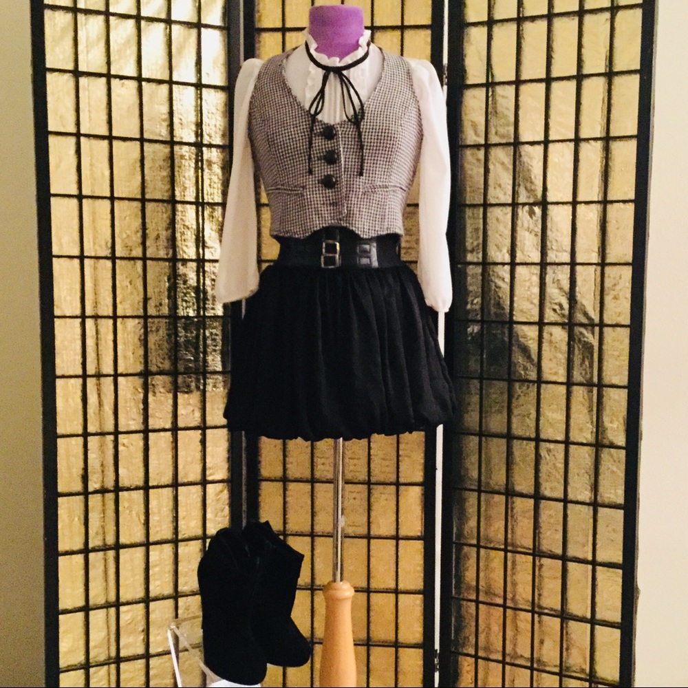 Wet Seal Vintage Houndstooth Vest
